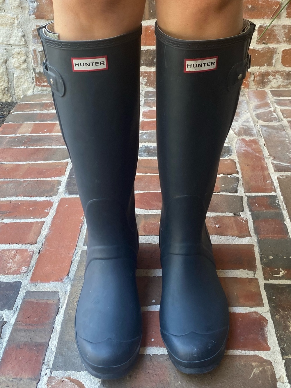 Hunter Original Tall Welly Navy Blue Matte Unisex Rain Boot Size US 10M/11F